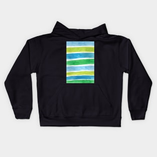 Watercolor: Sea Stripes Kids Hoodie